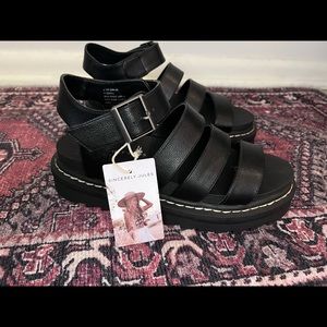 Black Platform Sandals